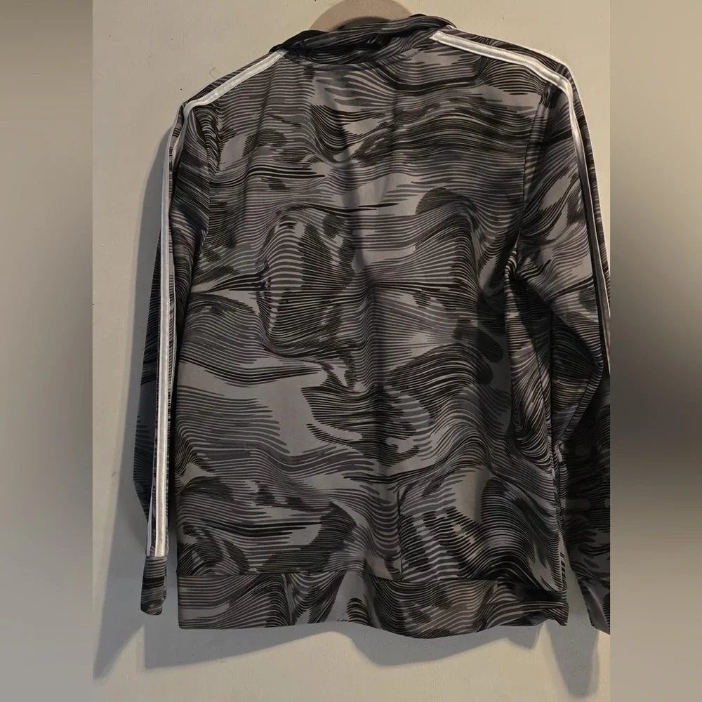 Adidas Men's Black and Gray Windbreaker